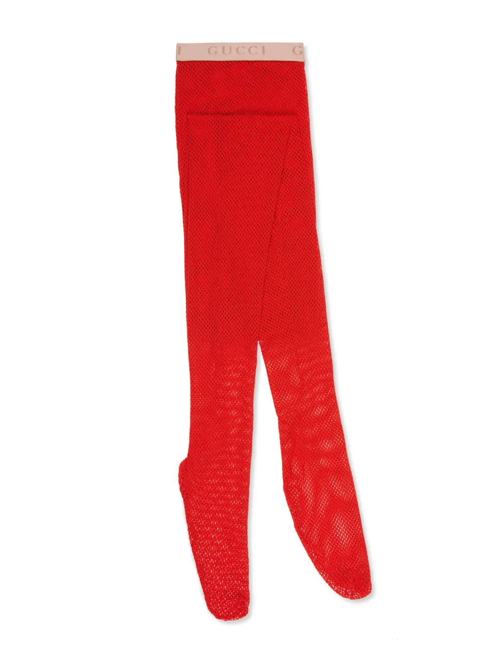 Gucci Nettina Fishnet Tights in Washed Rose Red