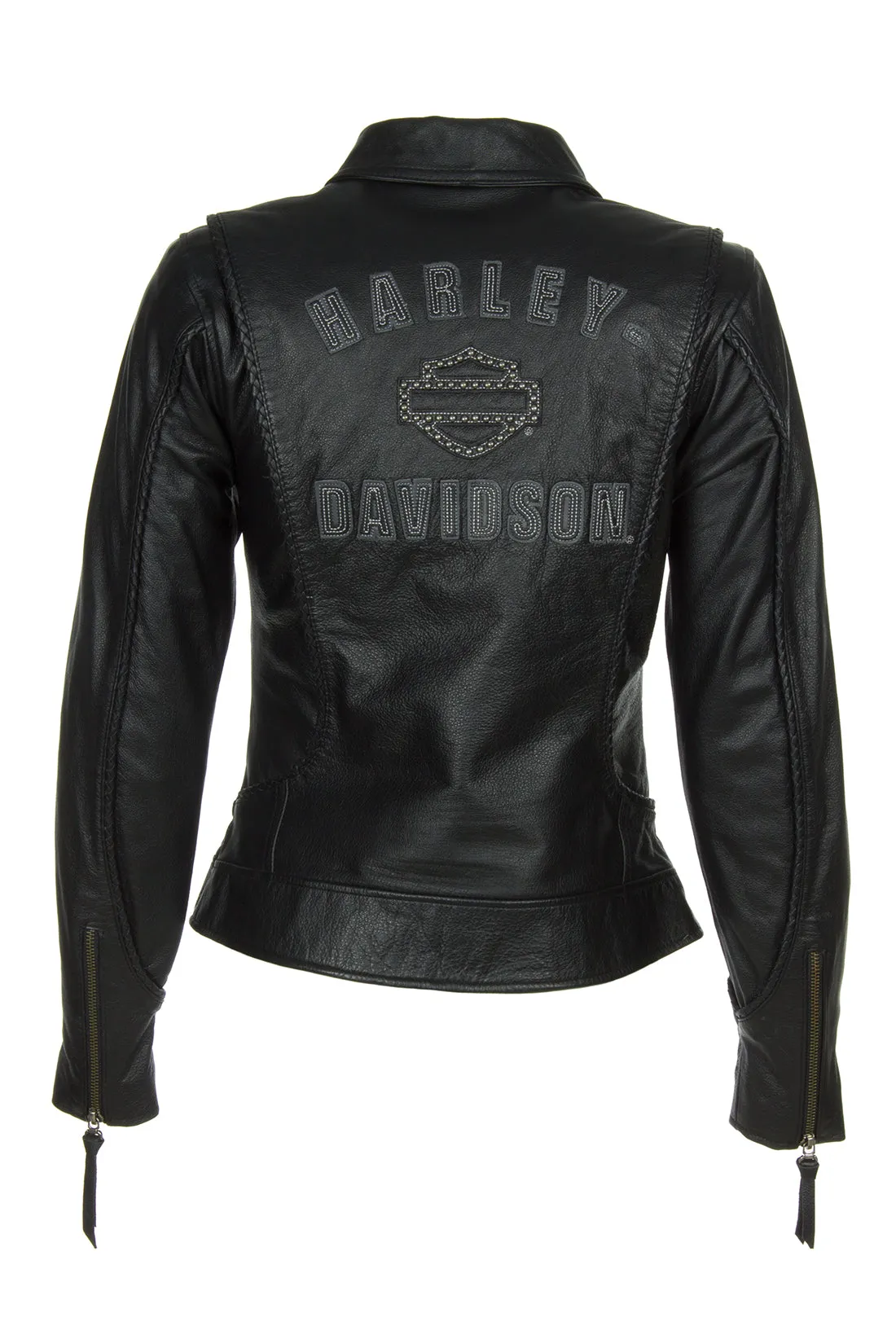 Harley-Davidson 98064-13VW Womens Heritage Black Leather Jacket