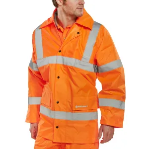 Hi-vis Lightweight Jacket with Concealed Hood - Orange