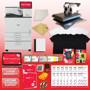 IColor 800W White Toner DTF Printer - Elite Package With Geo Knight DK20S 16x20