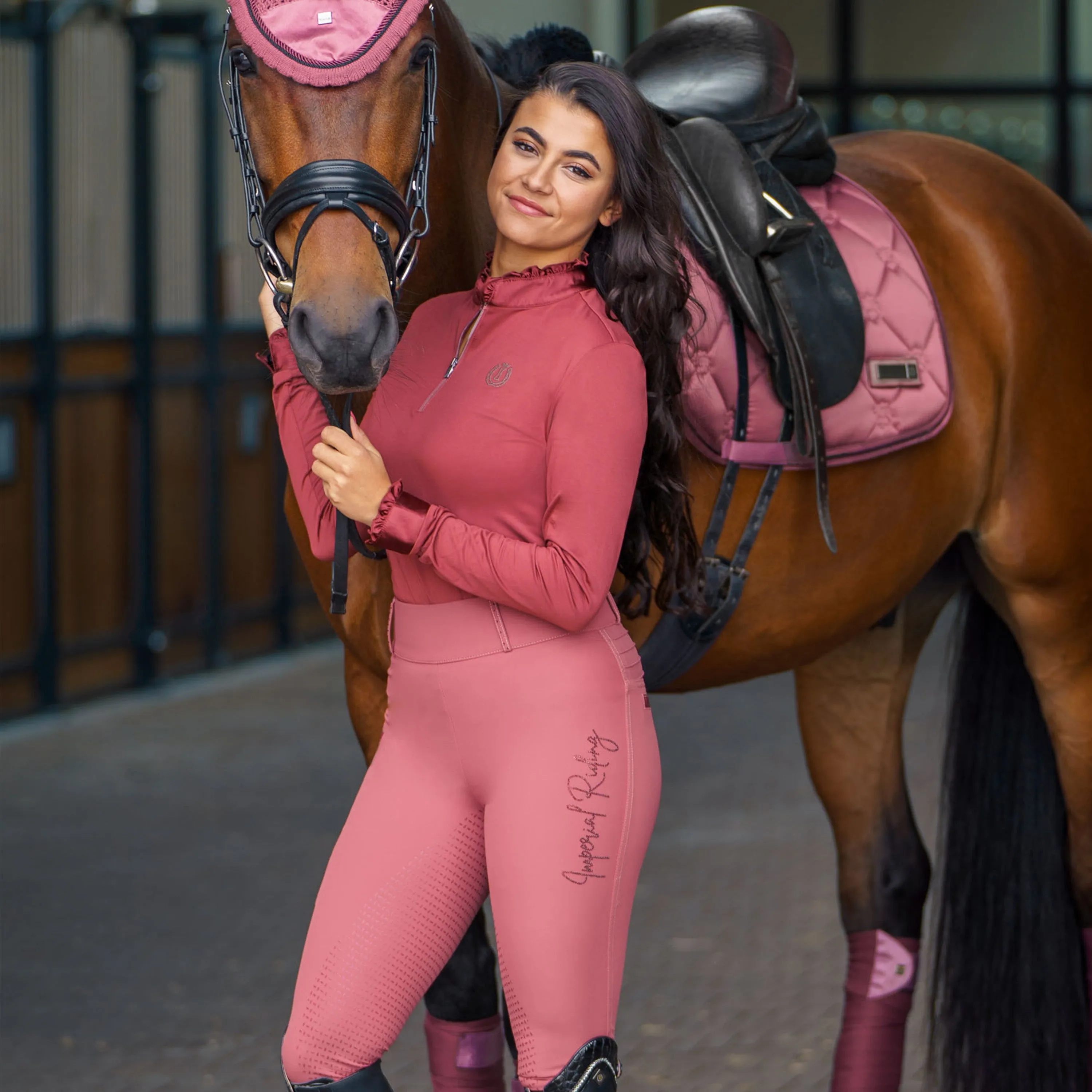 Imperial Riding Riding Tights Shiny Sparks FullGrip, helskodda ridtights med hög midja