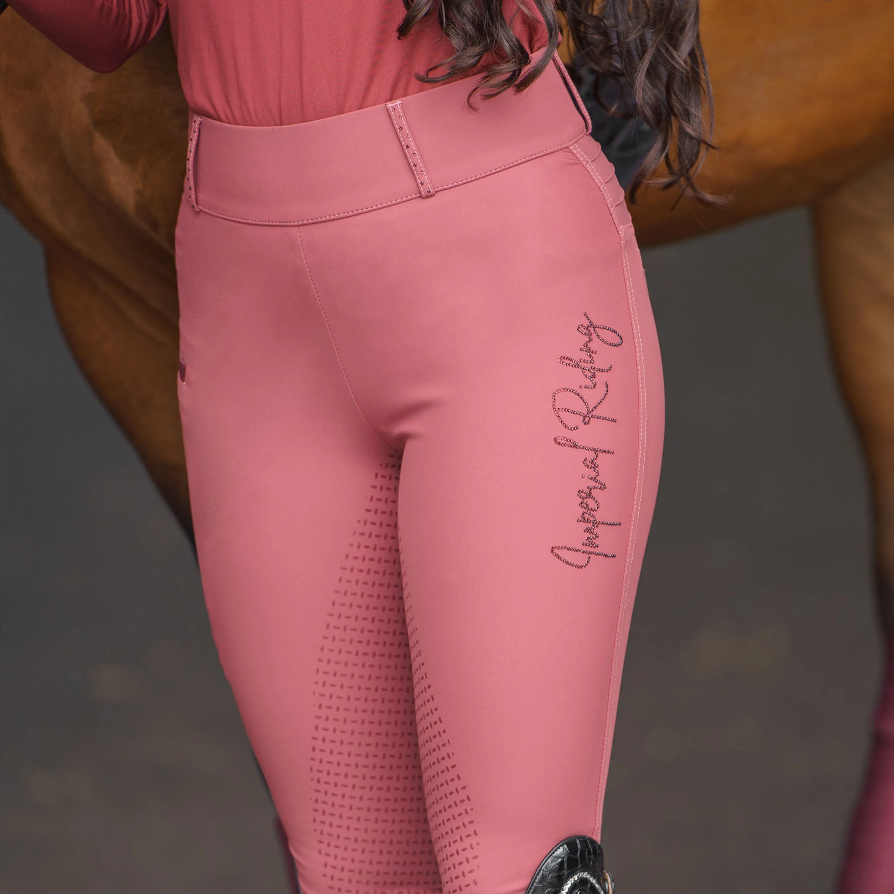 Imperial Riding Riding Tights Shiny Sparks FullGrip, helskodda ridtights med hög midja