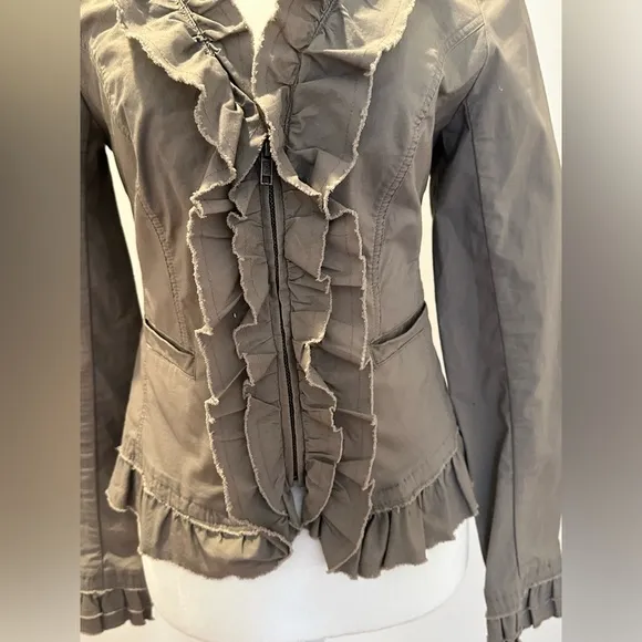 INC international Concepts Women’s Fitted lightweight jacket Size XS tan color