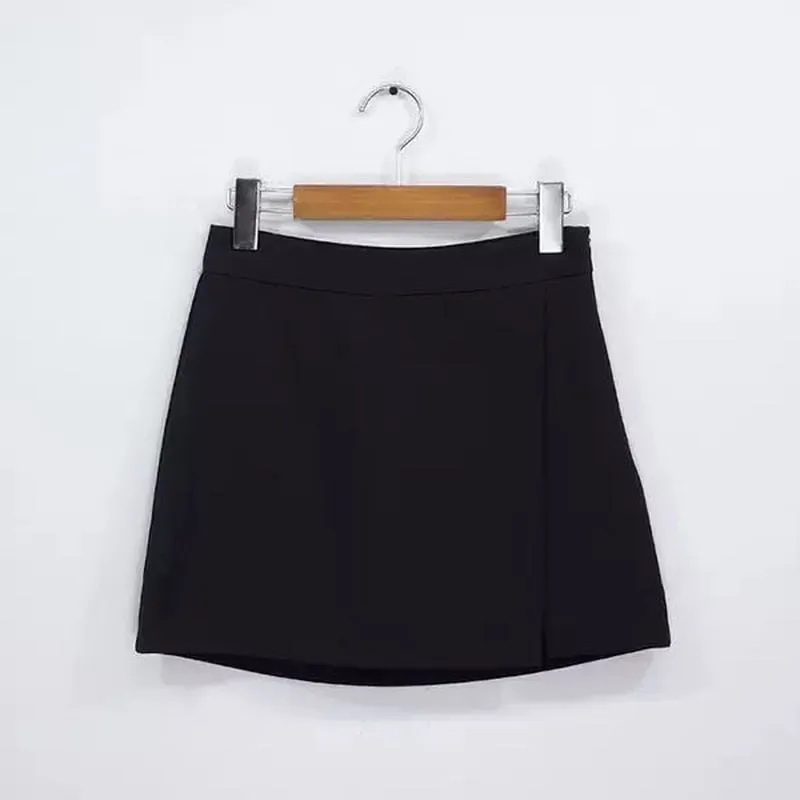 Irregular Solid Side-slit Stretchy