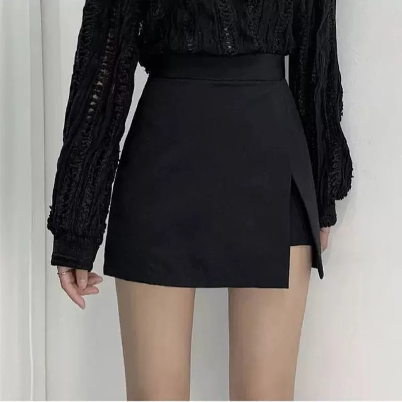 Irregular Solid Side-slit Stretchy