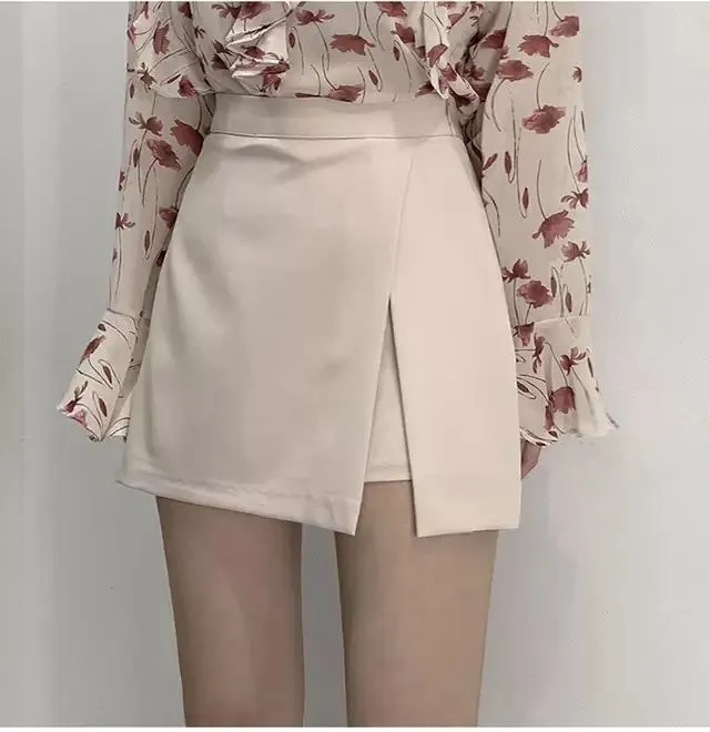 Irregular Solid Side-slit Stretchy