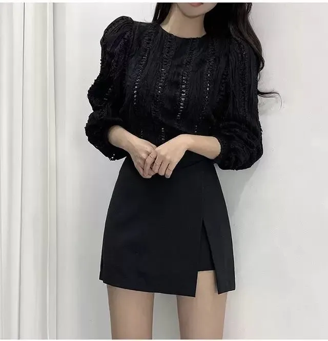 Irregular Solid Side-slit Stretchy