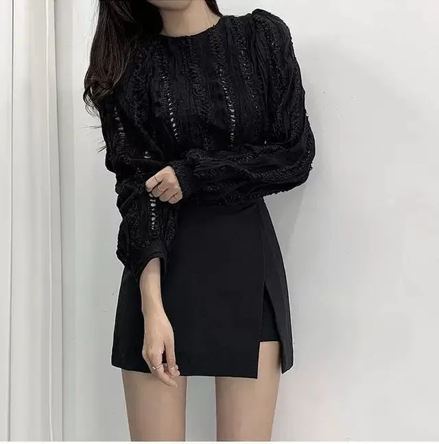 Irregular Solid Side-slit Stretchy