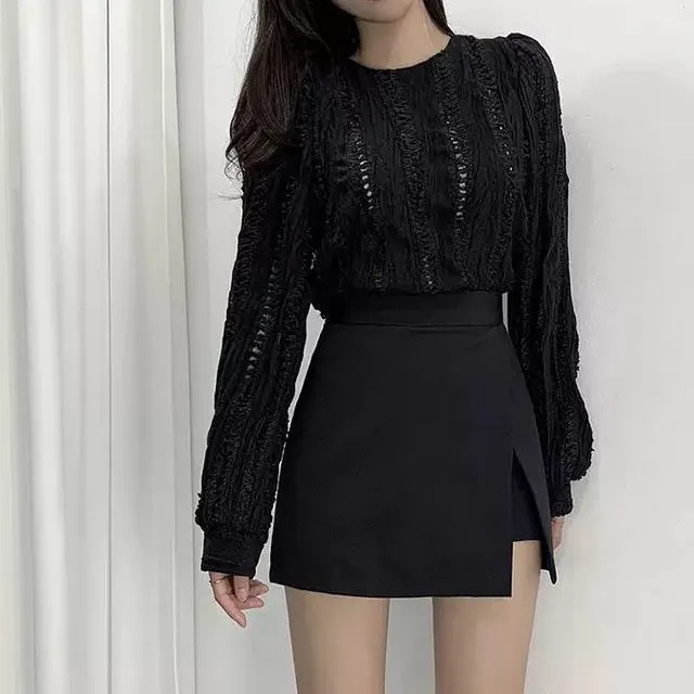 Irregular Solid Side-slit Stretchy
