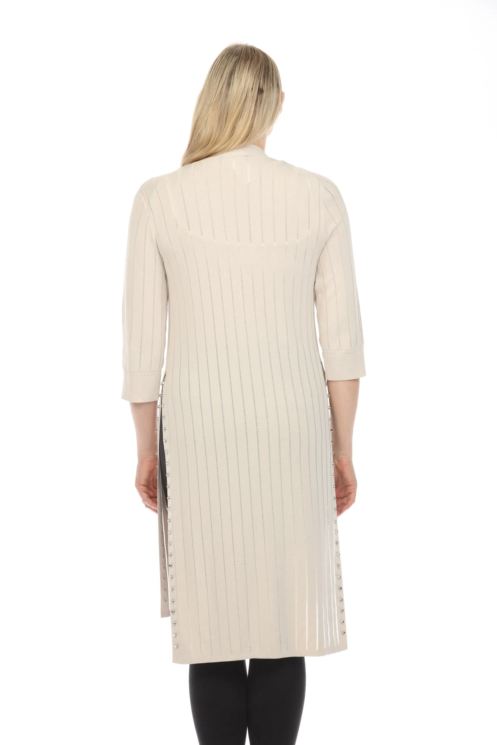 Joseph Ribkoff Studded Open Front Knit Longline Cardigan 222929S24