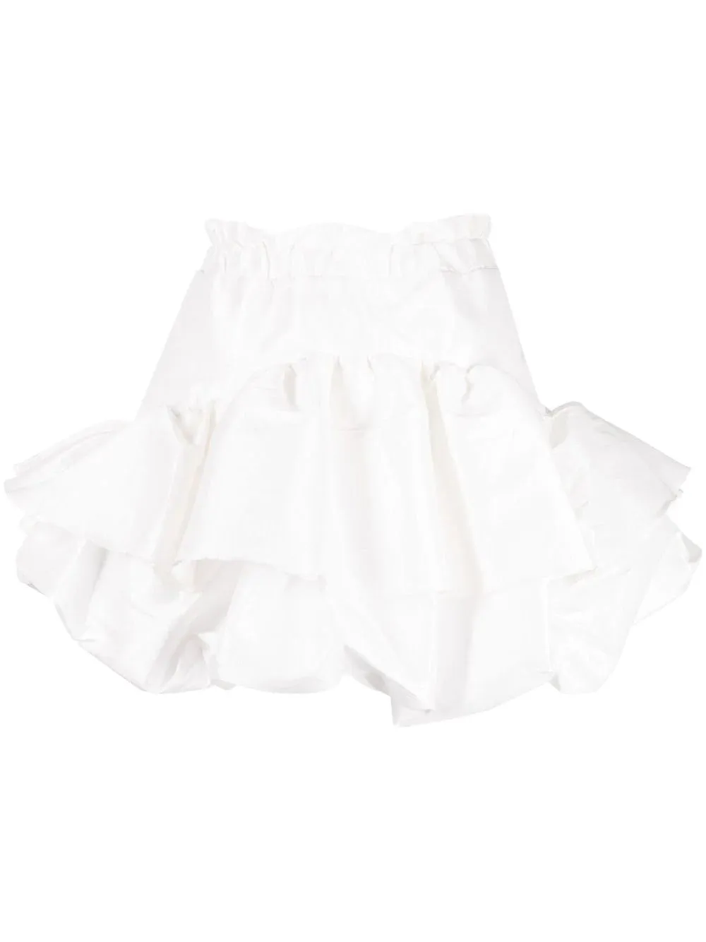 Kika Vargas Tiered Ruffled Mini Skirt