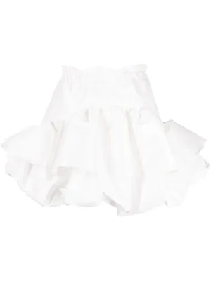 Kika Vargas Tiered Ruffled Mini Skirt