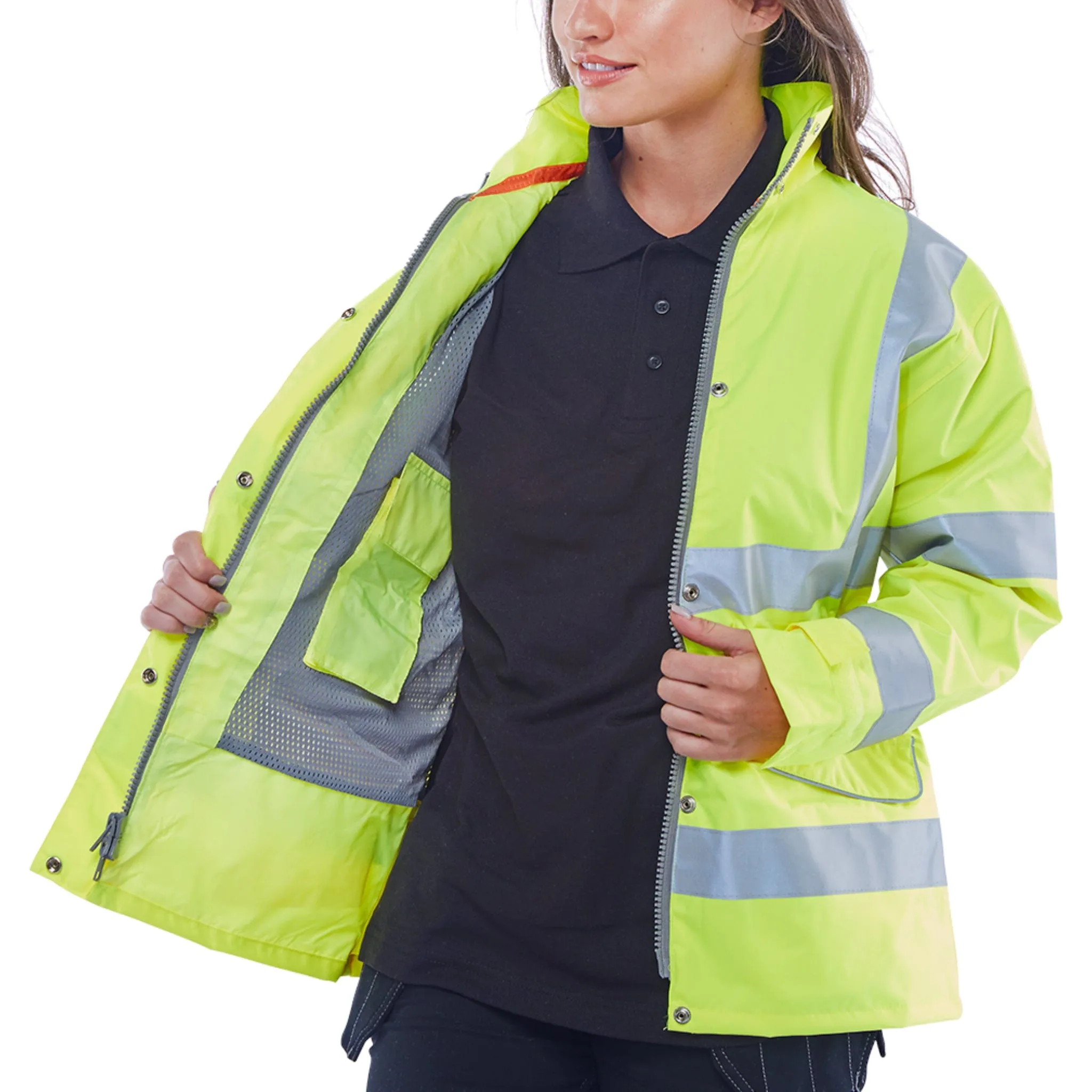 Ladies Hi-vis Executive Jacket - Saturn Yellow