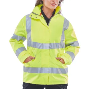 Ladies Hi-vis Executive Jacket - Saturn Yellow