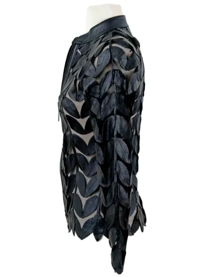 Leather Leaf Moto Jacket