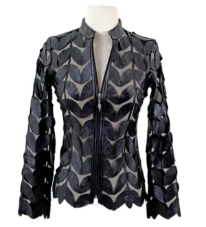 Leather Leaf Moto Jacket