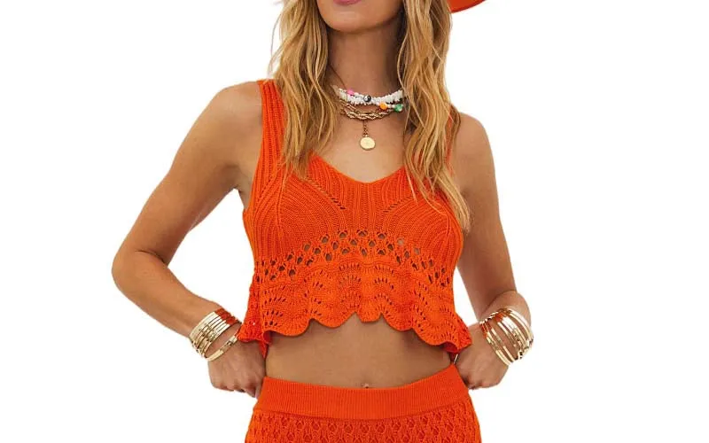 Leigh Crop-Polly Skirt