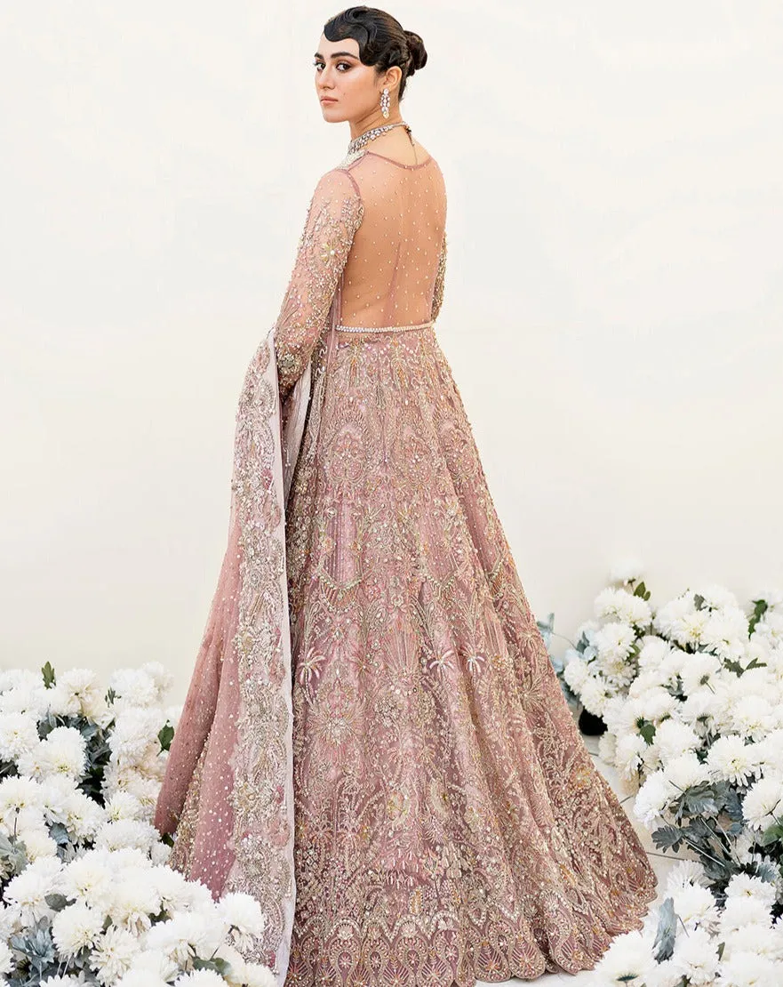 Light Pink Bridal Lehenga Gown Pakistani Wedding Dresses