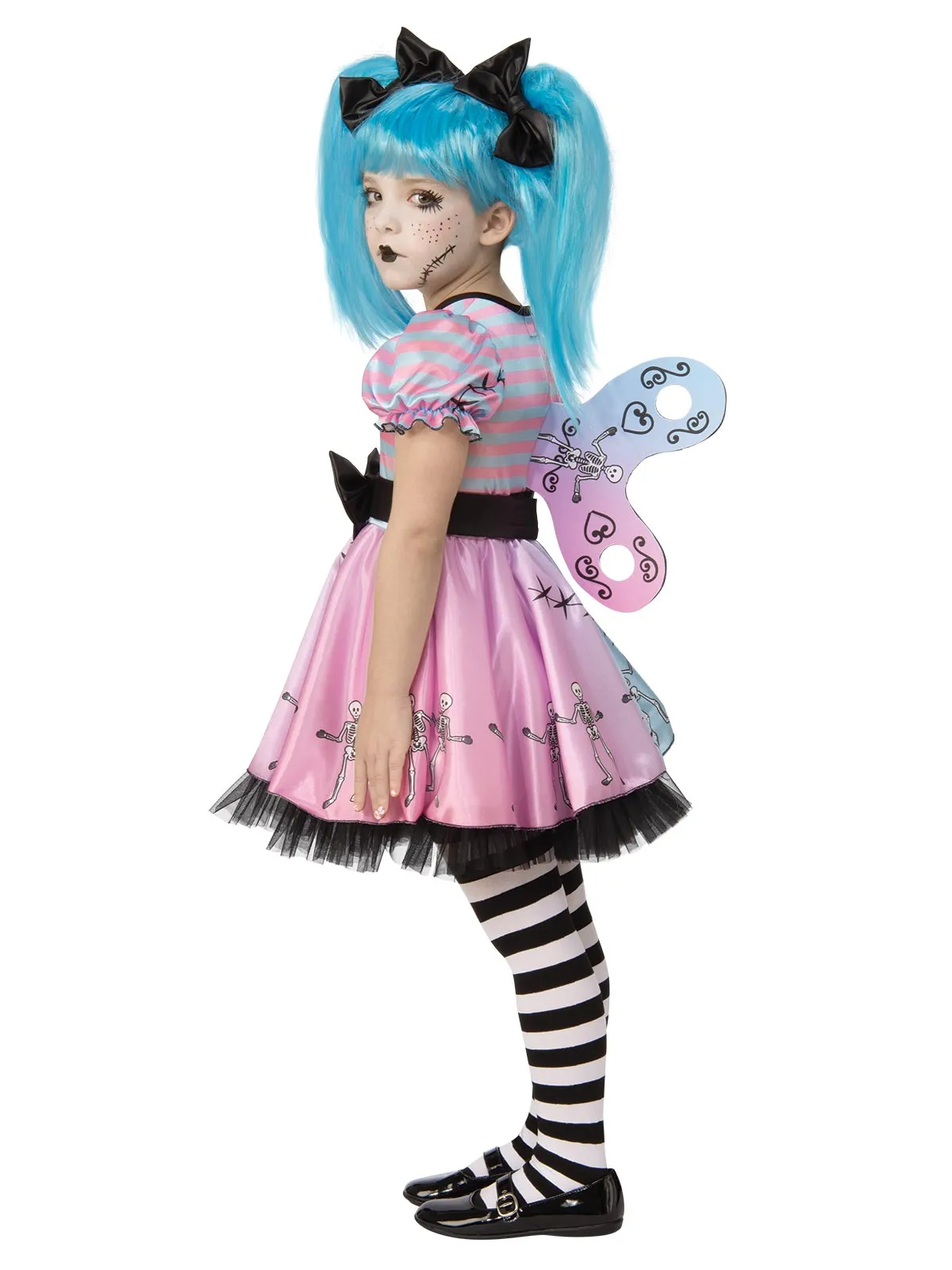 Little Blue Skelly Cpstume for Girls