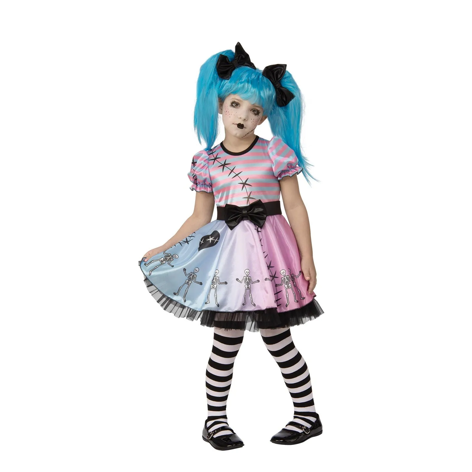 Little Blue Skelly Cpstume for Girls