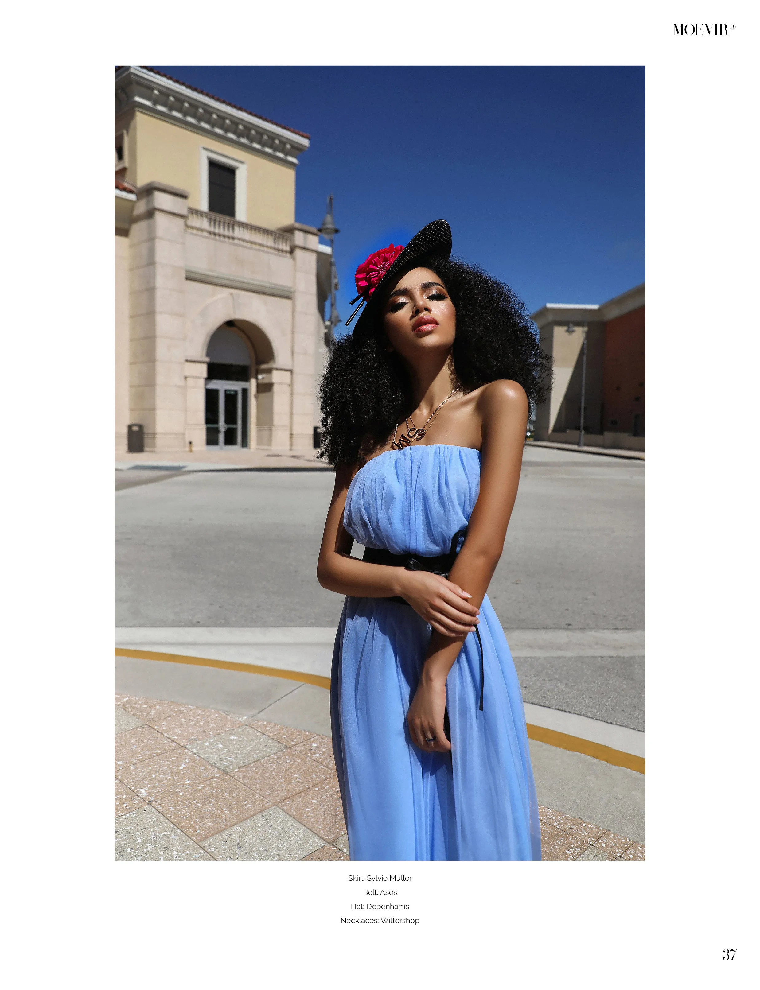 Long Baby Blue Tulle Skirt