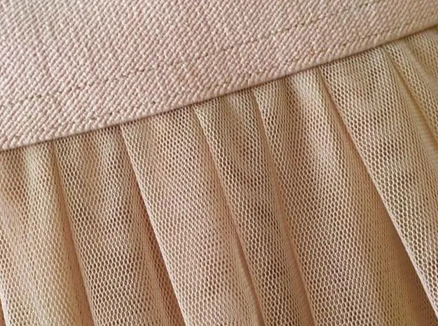 Long Champagne Tulle Skirt