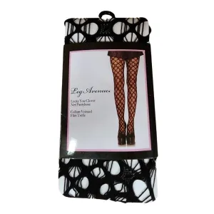 Lucky You Clover Net Pantyhose