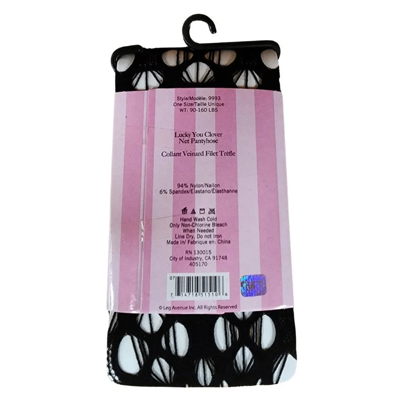 Lucky You Clover Net Pantyhose