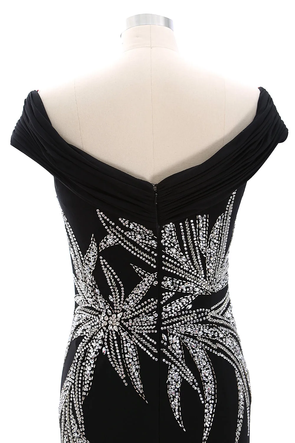 MACloth Women Prom Dresses Off the Shoulder Mermaid Jersey Evening Formal Gown