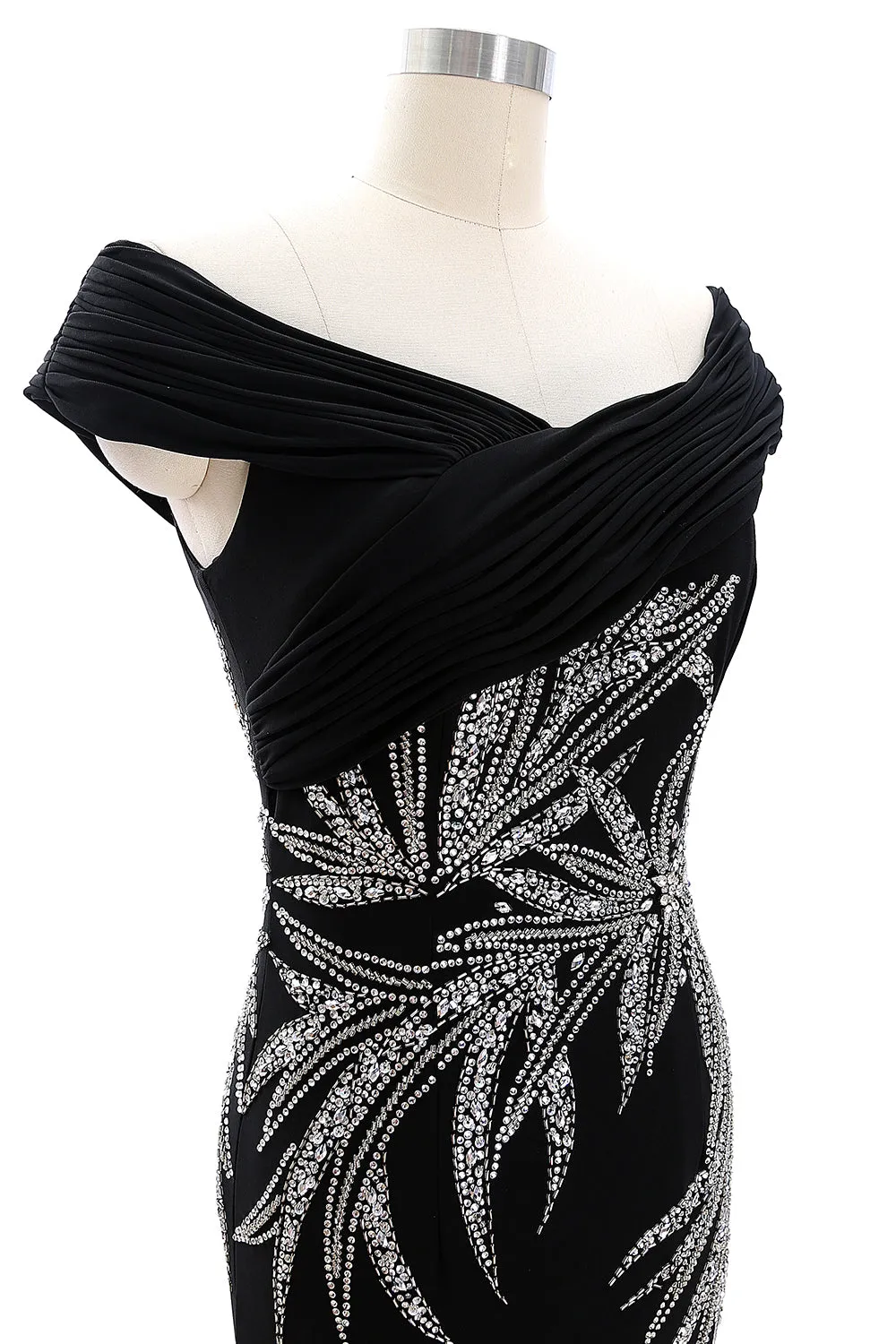 MACloth Women Prom Dresses Off the Shoulder Mermaid Jersey Evening Formal Gown