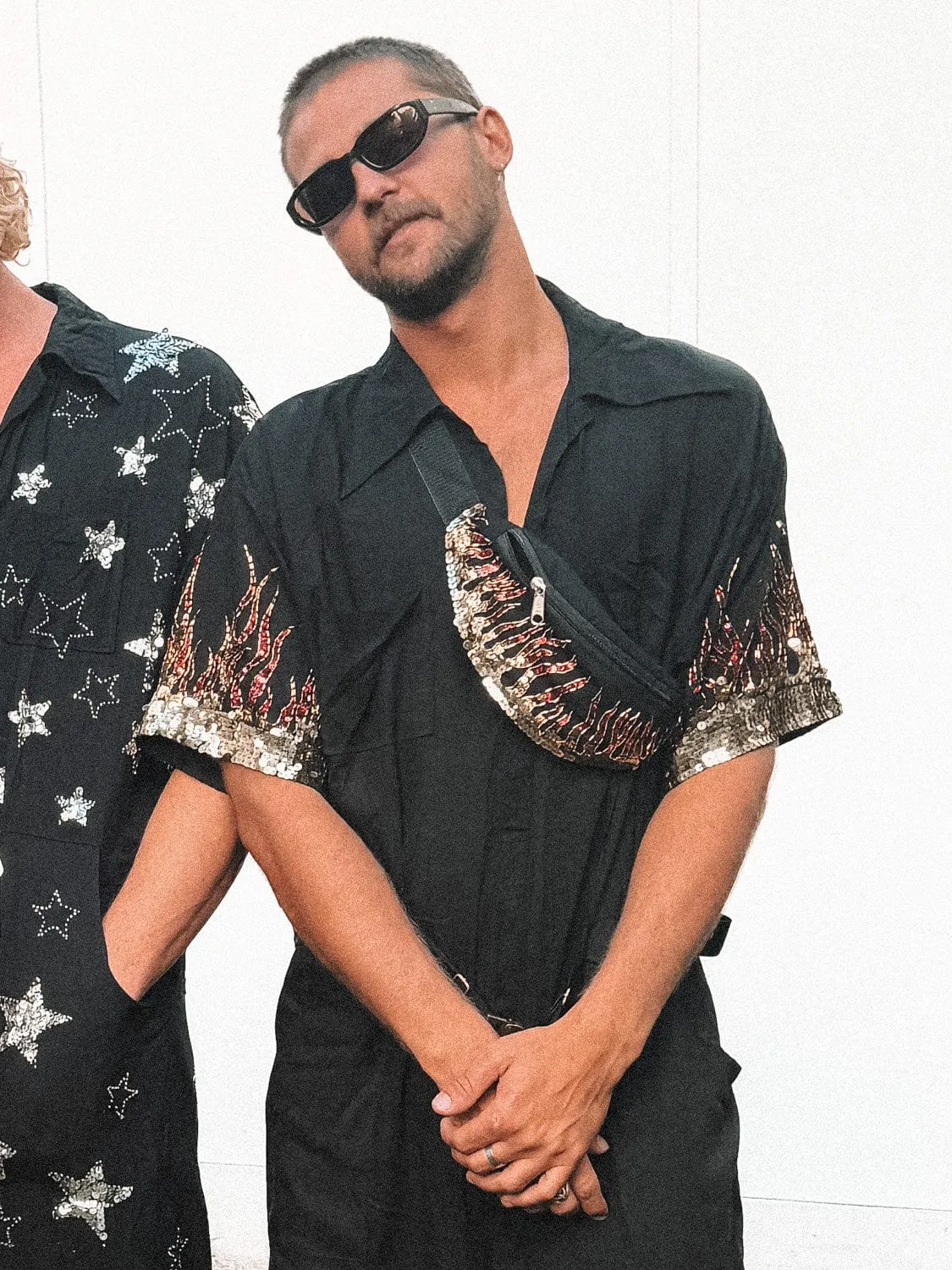MADE TO ORDER / BLAZE SEQUIN SPARKLE BOILERSUIT
