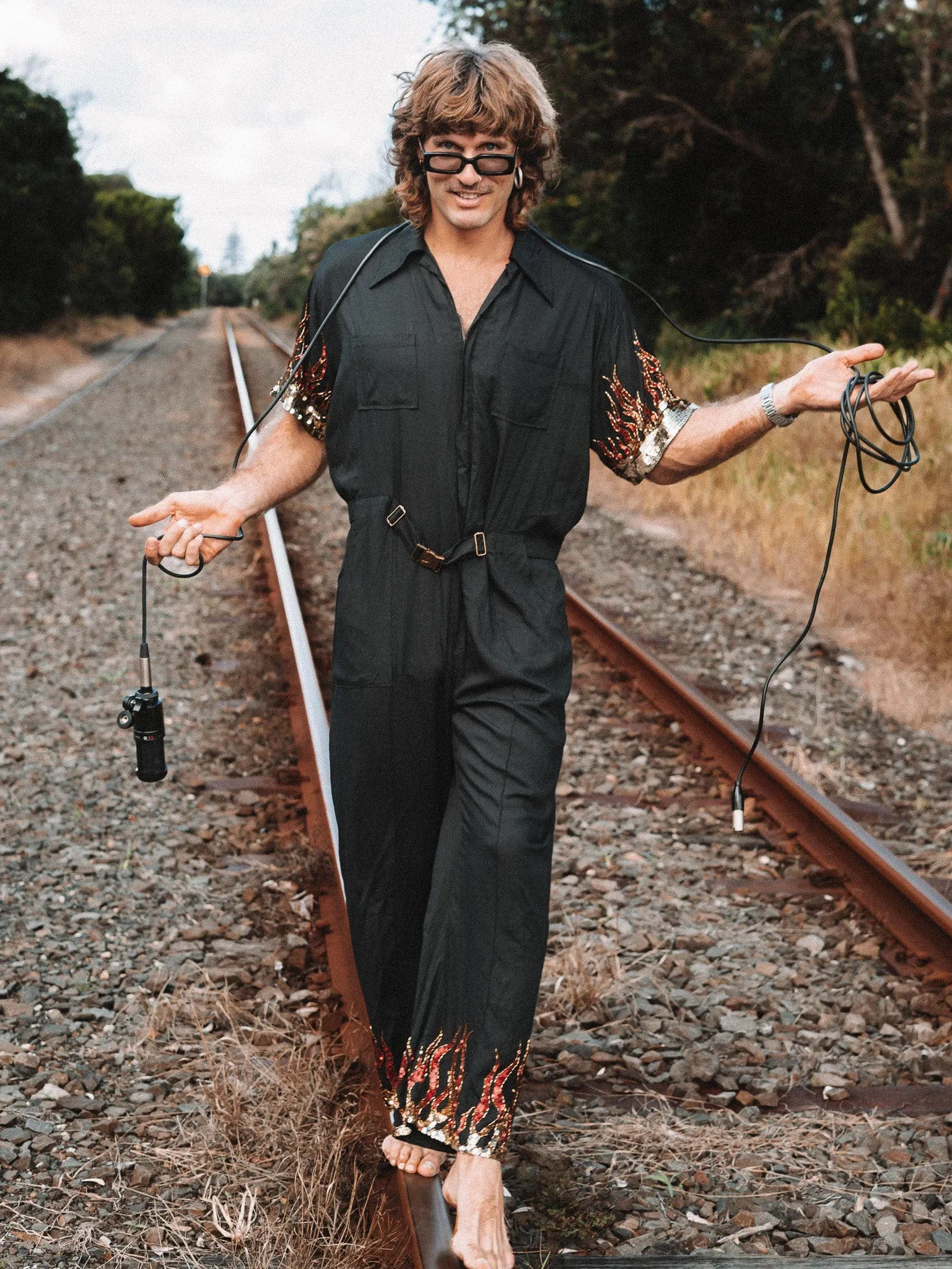 MADE TO ORDER / BLAZE SEQUIN SPARKLE BOILERSUIT