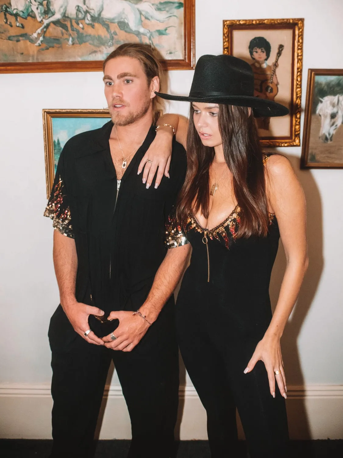 MADE TO ORDER / BLAZE SEQUIN SPARKLE BOILERSUIT