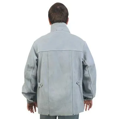 MCR Safety Leather Welding Jacket, X-Large, Gray, 38030MWXL