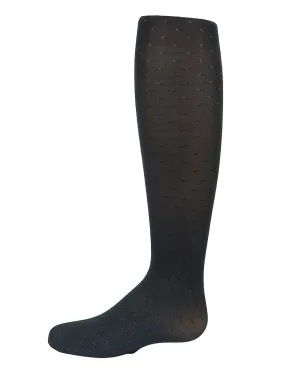 Memoi Girls Shiny Dot Opaque Nylon Tights - Mkf-4032