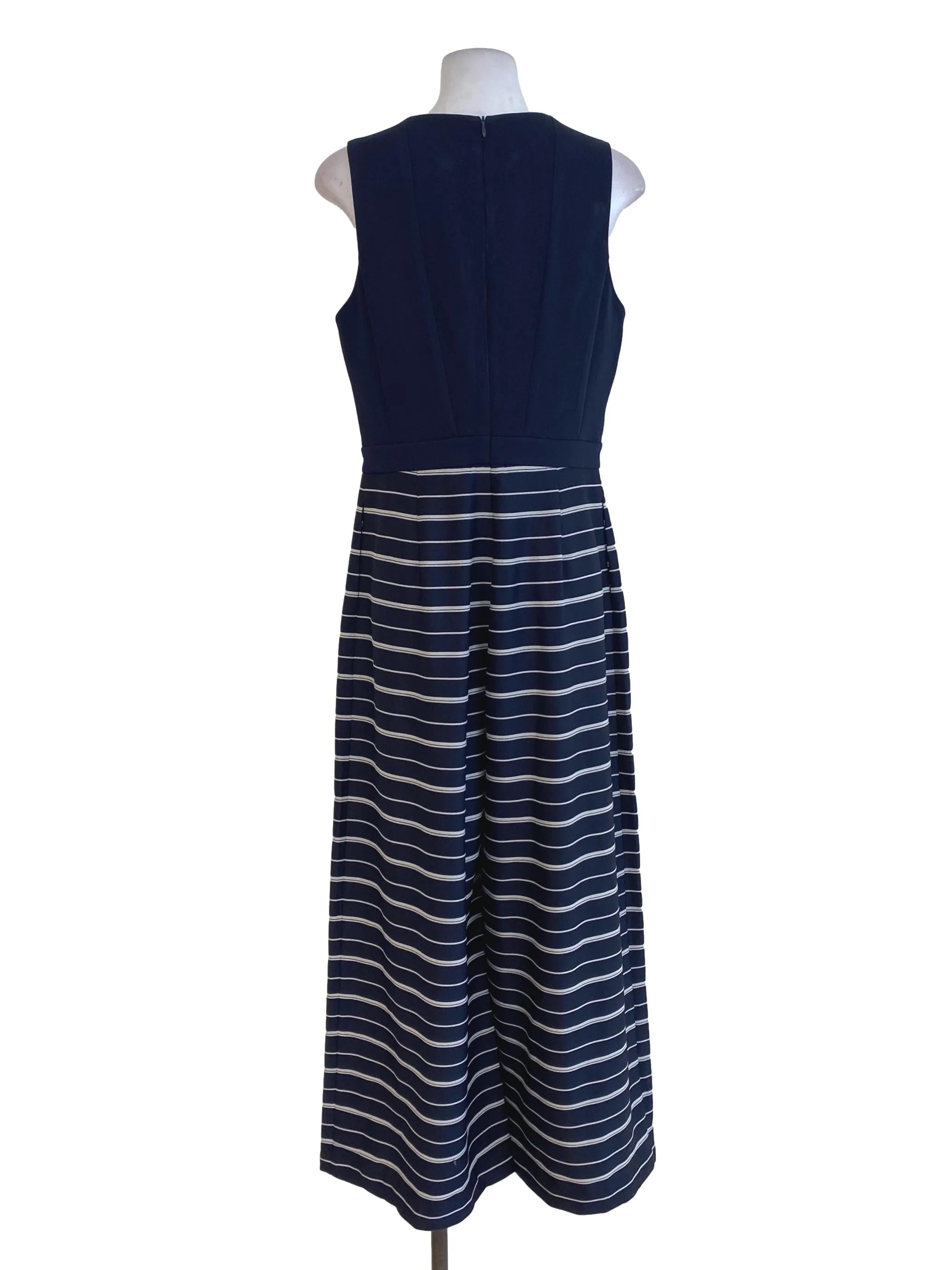 Navy Blue Half Striped Jumpsuits LB
