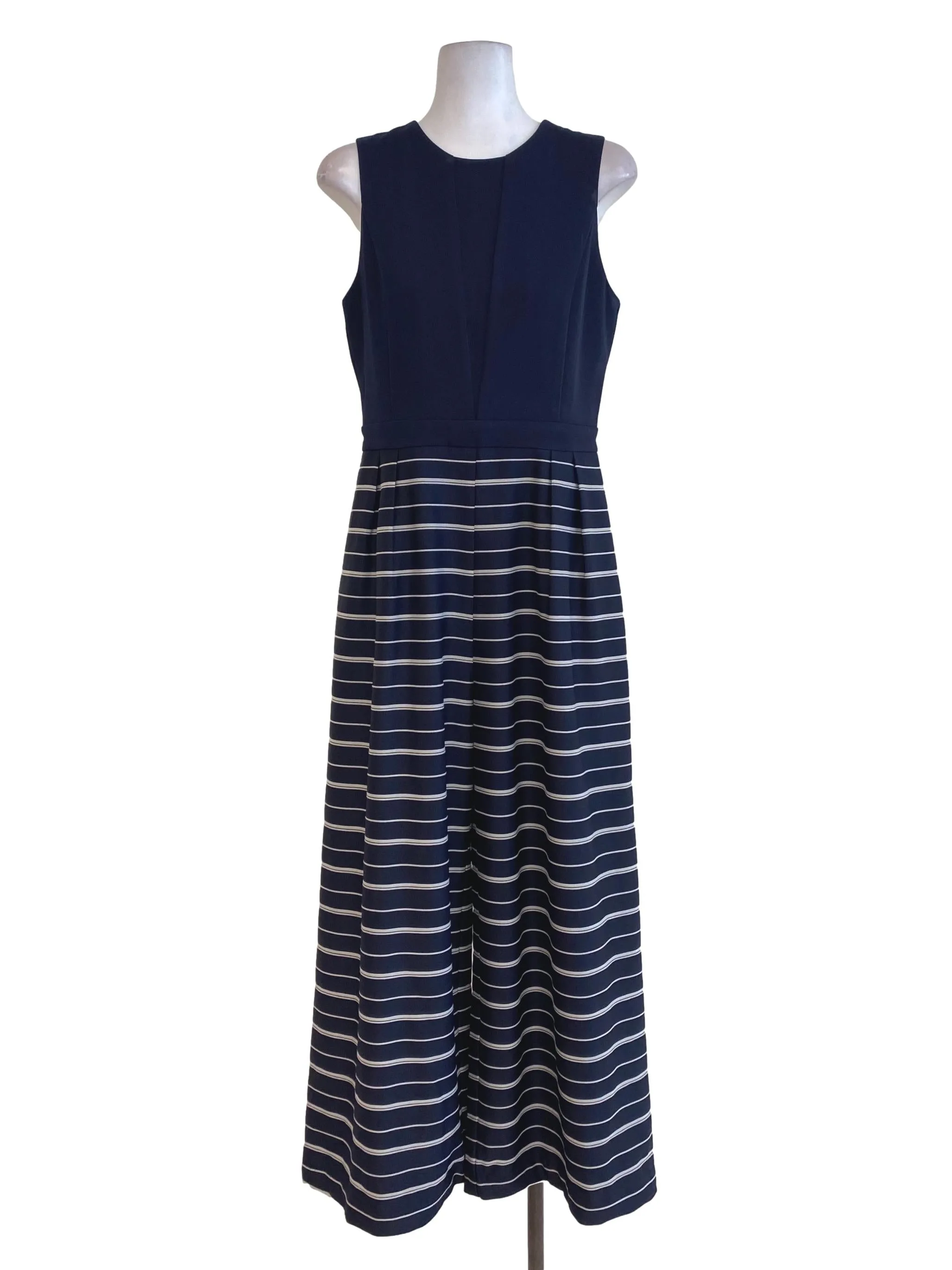 Navy Blue Half Striped Jumpsuits LB