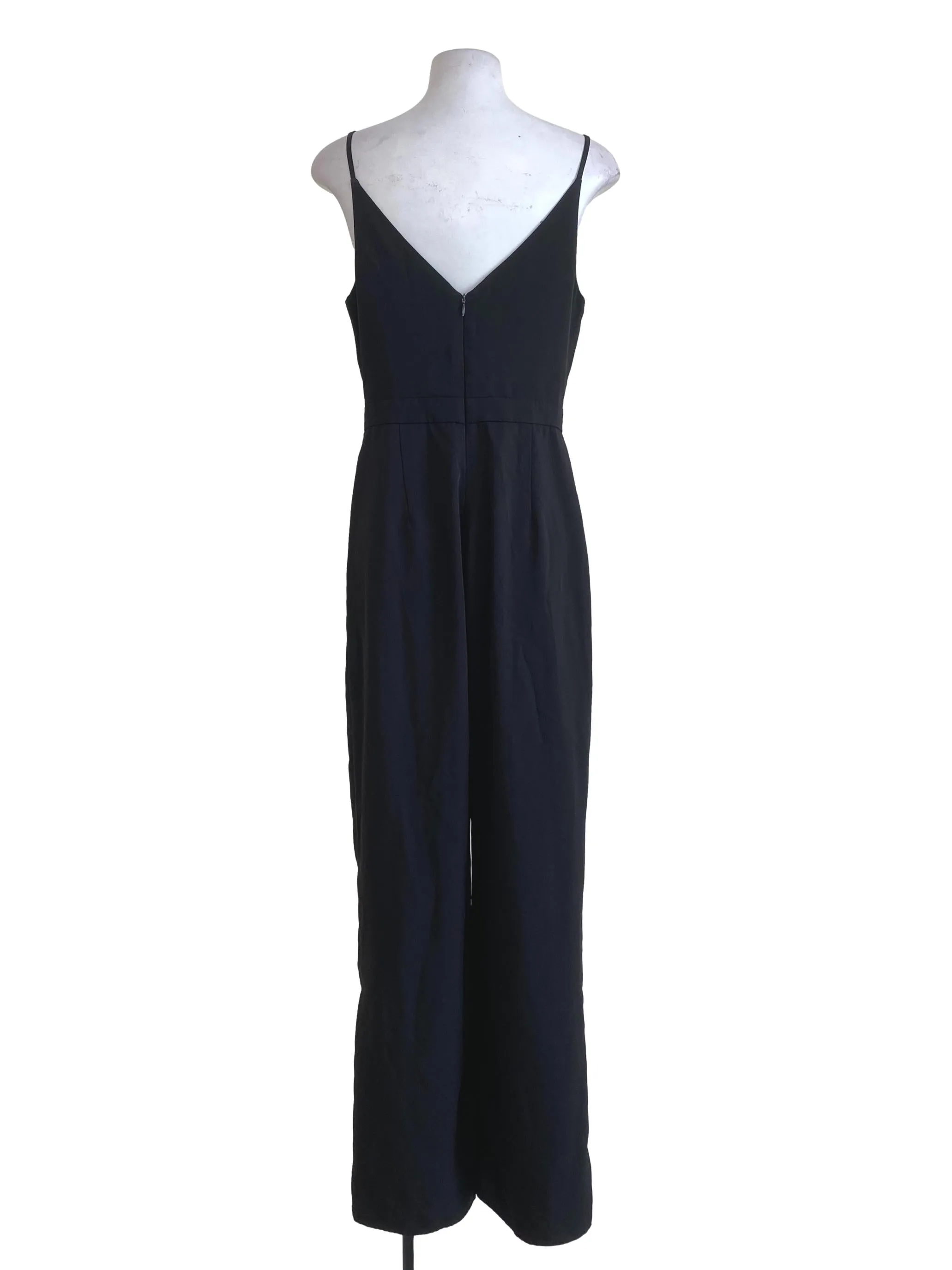 Noir Black Overlap Jumpsuits LB