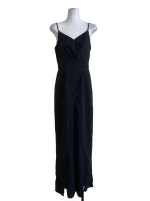 Noir Black Overlap Jumpsuits LB