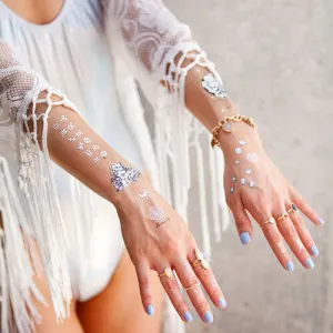 OPHELLIA METALLIC TEMPORARY TATTOOS SET