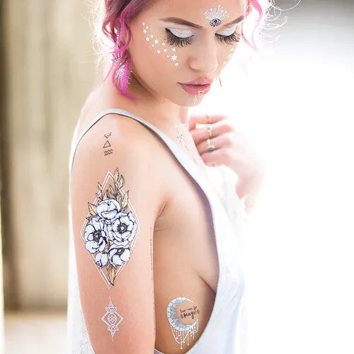 OPHELLIA METALLIC TEMPORARY TATTOOS SET