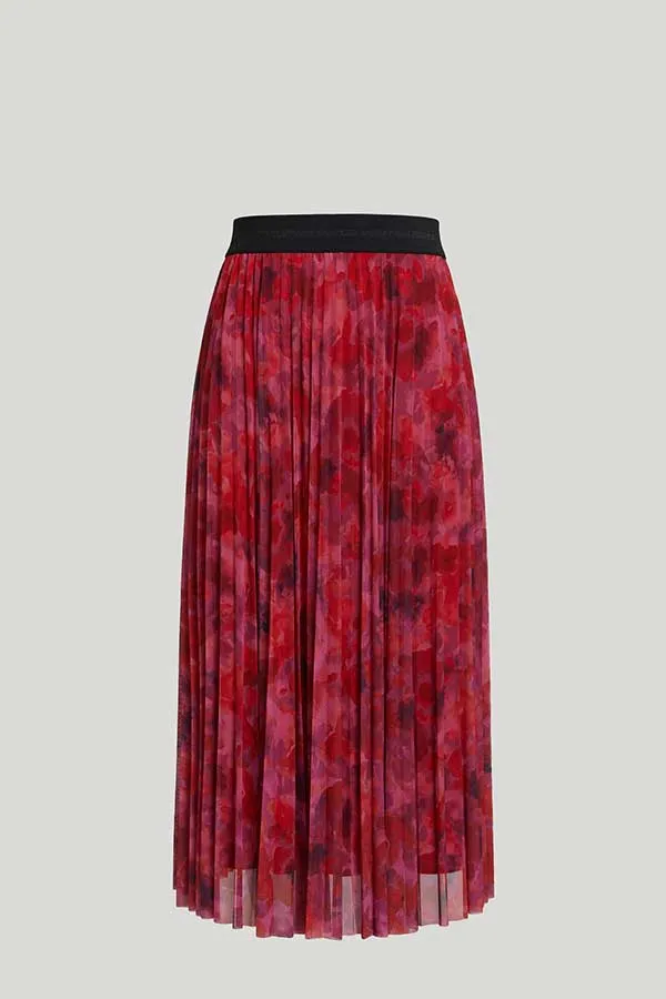 OSARE PRINTED TULLE SKIRT