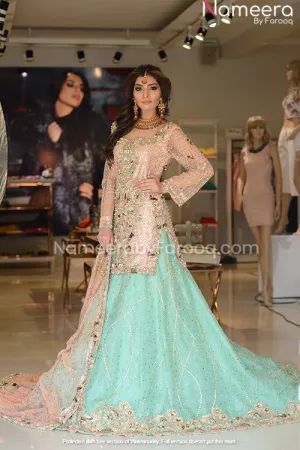 Pakistani Bridal Couture Sharara and Short Shirt #BN113