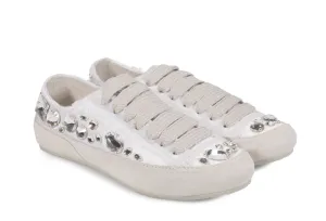 Pariz Jeweled Satin Sneaker Meringue