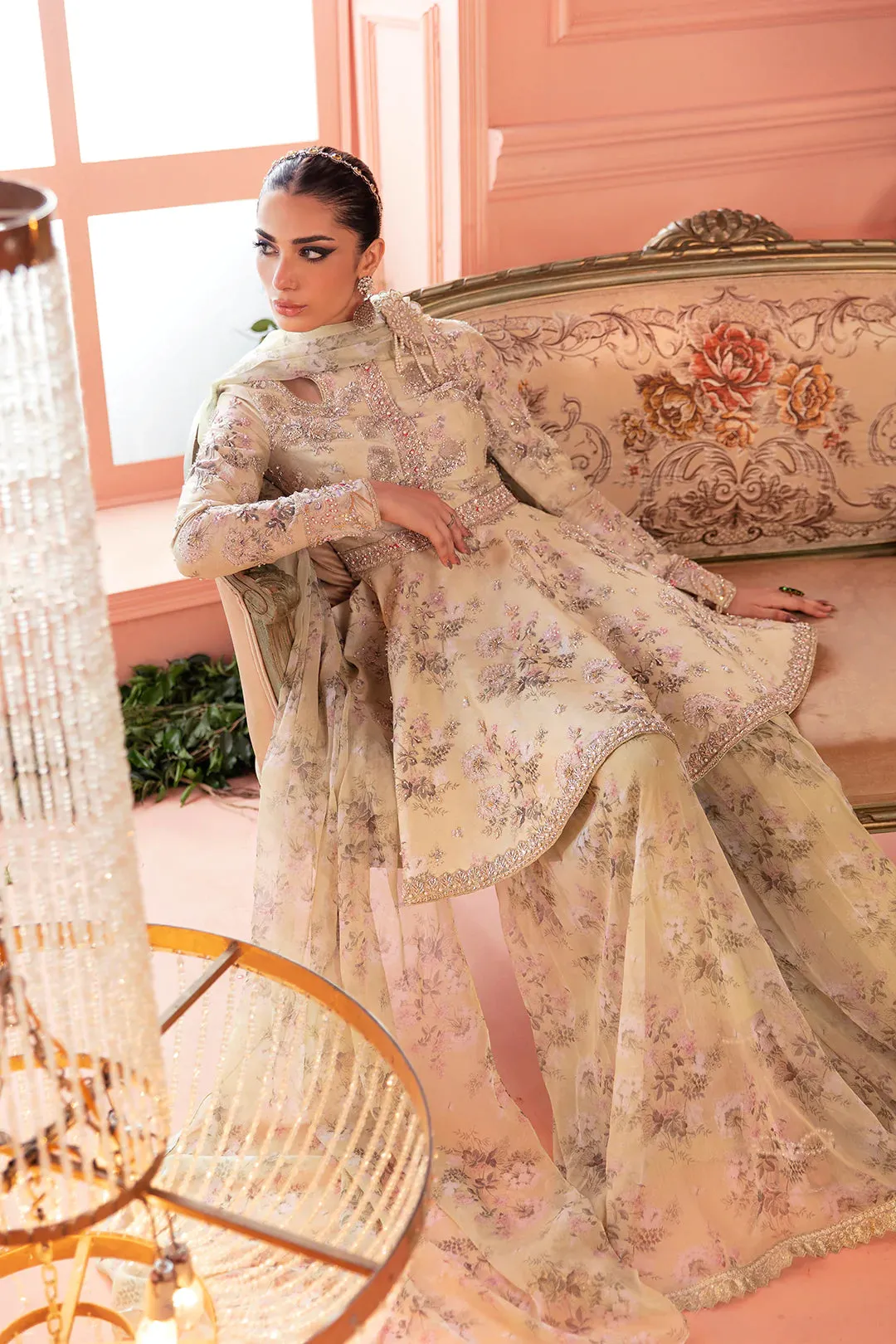 Peplum Frock and Sharara for Pakistani Wedding Party