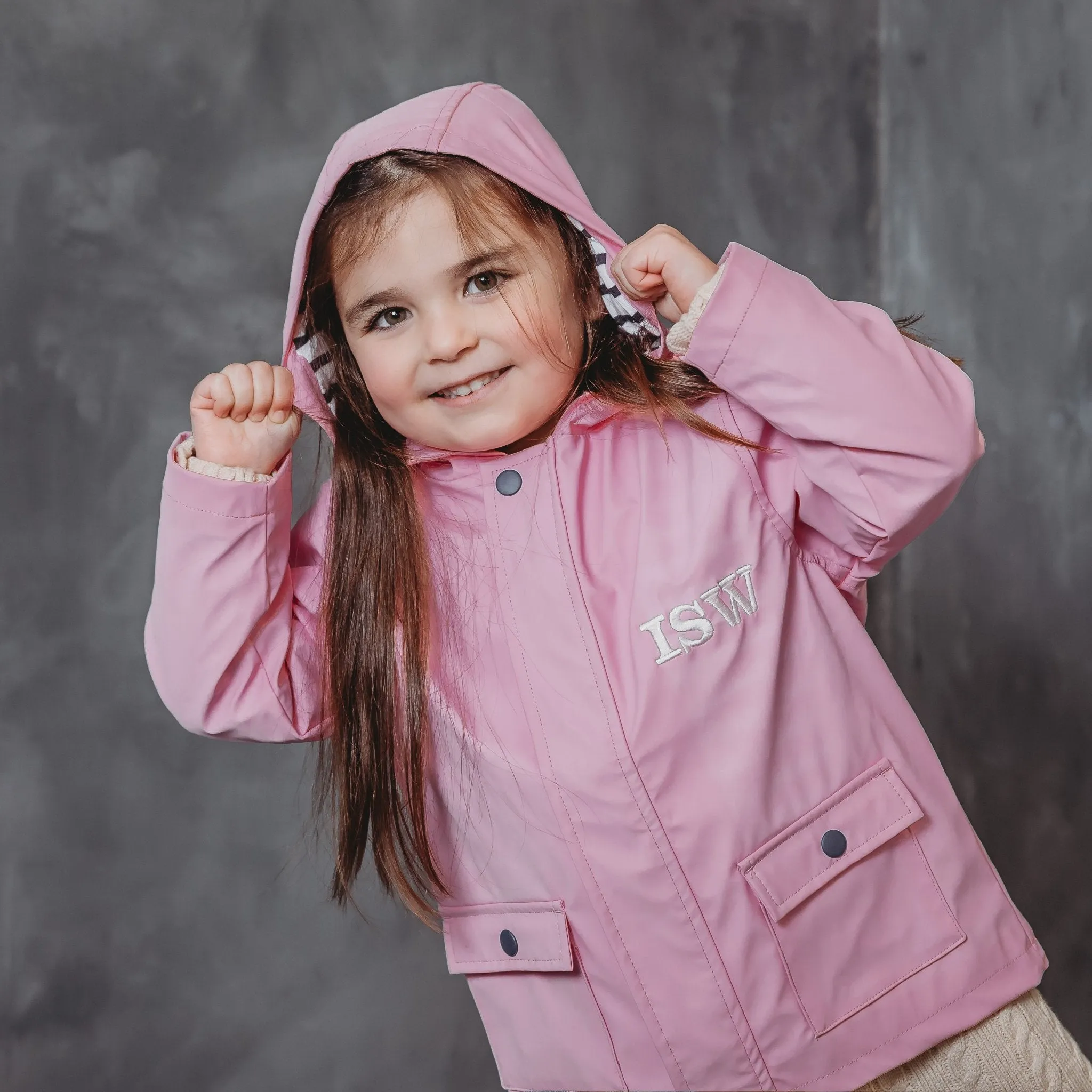 Pink Personalised Rain Coat