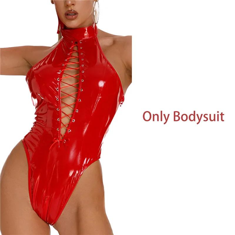 Plus Size, Shiny Leather, PU Underwear