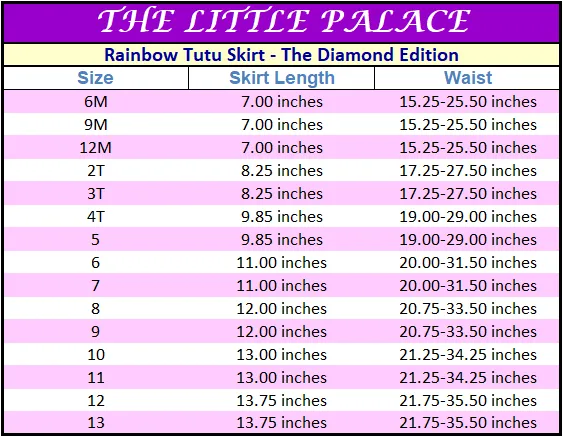 Rainbow Tutu Skirt - The Diamond Edition