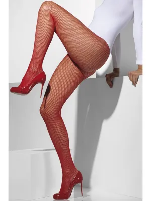 Red Fishnet Tights
