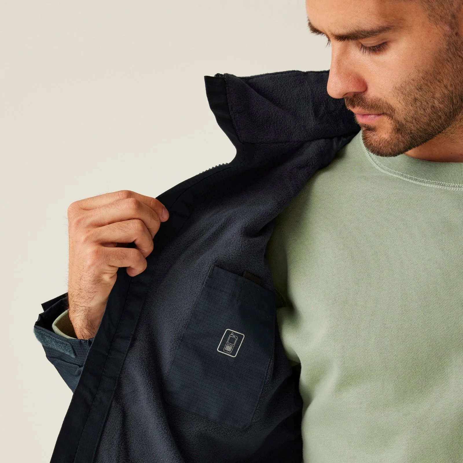 Regatta Professional Mens Hudson Fleece Lined Waterproof Jacket